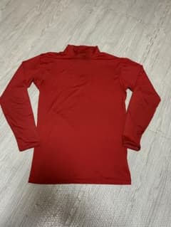 ZETT 野球 アンダーシャツ ハイネック レッド L長袖のサムネイル