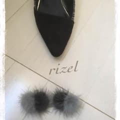 ミンクファーのシューズクリップのサムネイル