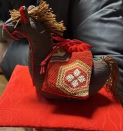 布製 馬の置物 赤茶色のサムネイル