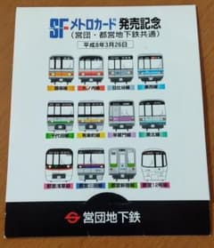 未使用　営団地下鉄SFメトロカード台紙付のサムネイル
