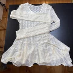 JEANASIS 花柄レース 長袖ミニワンピースのサムネイル