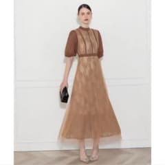 Leja レジャ レース切り替え ロングワンピース オケージョンドレス　サイズLのサムネイル