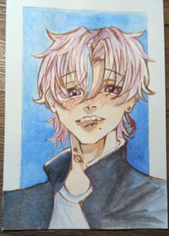 手描きイラスト オリジナルポストカード 一点もの　原画のサムネイル
