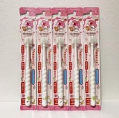 新品 STBヒグチ 360度毛歯ブラシ POPOTANキッズ マイメロディ 5本のサムネイル