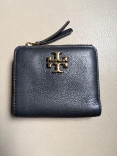 Tory Burch 二つ折り財布 黒 レザーのサムネイル