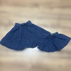 デニムスカート 2枚セット　姉妹お揃い120cm80cmのサムネイル