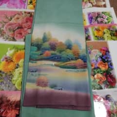 正絹　作家物　祥永　風景画　一つ紋　色留袖のサムネイル