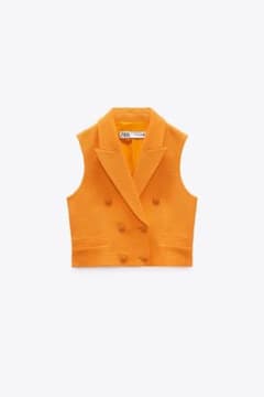 最終値下げ❗️【新品未使用】ZARA オレンジ ジャケットベストのサムネイル