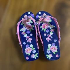キッズ 下駄 草履 花柄 ピンク 16-17cmのサムネイル