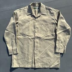 50s-60s VINTAGE 開襟シャツ ジャガード 総柄 シャドーチェック - メルカリ