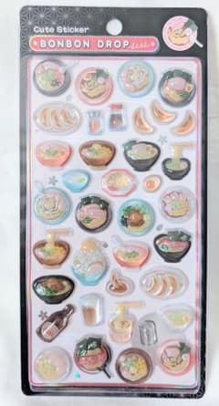 正規品 ボンボンドロップシール 和柄 ラーメン