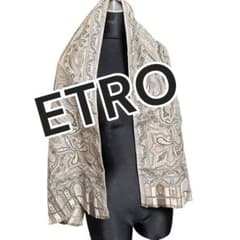 71602 ETRO ペイズリー柄 長方形 大判ストール 132cm×42cm - メルカリ