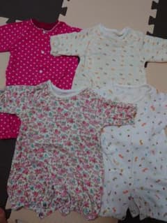 低出生体重児ベビー服　カバーオールまとめ売り　長袖　ベビースワンのサムネイル