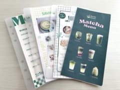 Saving貯金シート カフェメニュー風 6穴リフィルのサムネイル