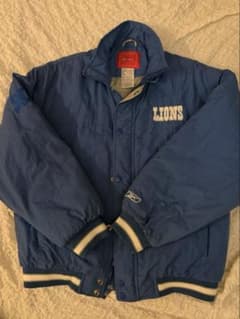 Reebok LIONS ナイロンジャケット ブルー Lサイズ