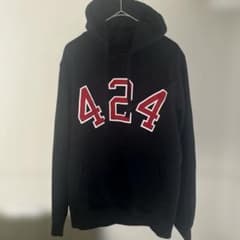 初期・LA製】424 フォートゥーフォー ロゴパーカー 黒 S（M相当）美品 