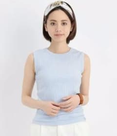 ロペピクニック  リブ ノースリーブ カットソー　アイスブルー 水色のサムネイル