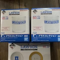 LAWSON 50주년 글라스 플레이트 세트