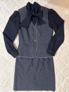 洗える パトリックコックス 事務服 3点セット ネイビー S～M 5-7号 洗える パトリックコックス 事務服 3点セット ネイビー S～M 5-7号
