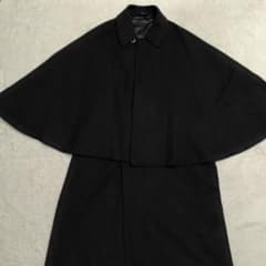 美品】50s〜60s トンビコート マントコート ヴィンテージ 黒 - メルカリ