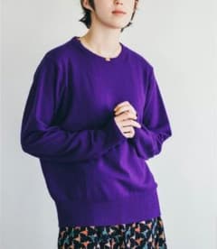 mariko mikuni　カシミヤ100%ニット　ほぼ日　パープル　日本製 mariko mikuni カシミヤ100%ニット ほぼ日 パープル 日本製 - メルカリ