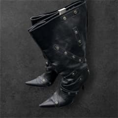 00s y2k grunge opium archive long boots - メルカリ