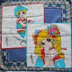 【掘り出し物！非売品未使用】昭和の女性人気漫画家　レトロハンカチ13枚セット 非売品？未使用】昭和の女性漫画家♥あべりつこ♥ハンカチ2枚セット