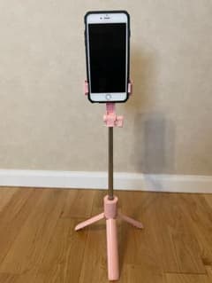 Thumbnail of スマホスタンド　自撮り棒 　ピンク　三脚 撮影　手元撮影も可　自撮り