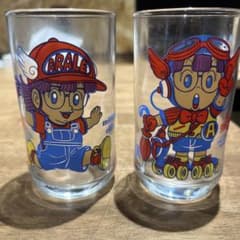 Dr.スランプ アラレちゃん 三ツ矢サイダー グラス 2個セットのサムネイル