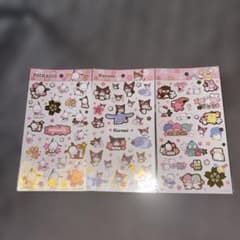 サンリオ 箔押し 桜シール 3枚セットのサムネイル