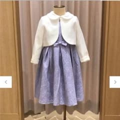 anyfam 130 レースボンディングワンピース ノーカラーボレロジャケット 