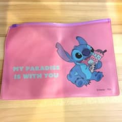 stitch スティッチ ファスナーケースB6 (ブラインド) ピンク色のアイスのサムネイル