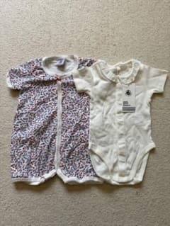 PETIT BATEAU ベビー ロンパース 2点セットのサムネイル