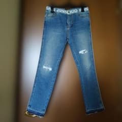 ERMANNO SCERVINO デニム ジーンズ スリム ダメージ加工 レース - メルカリ