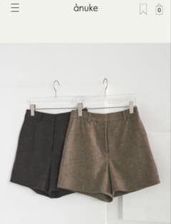 【冬物最終値下げ】anuke Herringbone Short Pantsのサムネイル