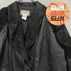 90s US古着◆ヴィンテージ ペイズリー柄 レザージャケット メンズL