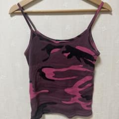 Brandy Melville ピンク 迷彩 タンクトップ カモフラージュのサムネイル