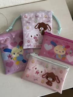 サンリオキャラターズ　プチ巾着、フラットポーチ(シュガーバニーズ、ウサハナ)のサムネイル