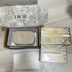 DIORクリスマスコフレ2025ホリデー限定ゴールドポーチ - メルカリ
