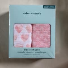 aden+anais おくるみ 2枚セット ハート柄のサムネイル