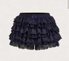 ネイビー フリル レース ショートパンツのサムネイル