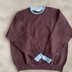 FREAK'S STORE 長袖 ニット ブラウン×ブルーのサムネイル