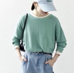 新品未使用 SHIPS any シルクコットンボートネックニットプルオーバーのサムネイル