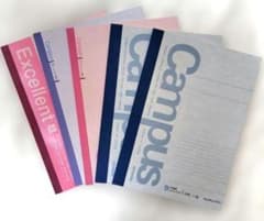 【未使用　大学ノート5冊セット】 ・Campus 4冊　・Excellent１冊のサムネイル