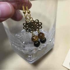 ピアス オニキス タイガーアイのサムネイル