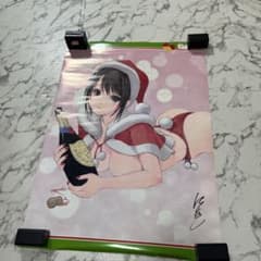 テックジャイアン　美少女　サンタ衣装キャラクターポスター サイン入り テックジャイアン 美少女 サンタ衣装キャラクターポスター サイン入り