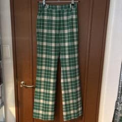 MM6 Maison Margiela グリーンチェックパンツ - メルカリ