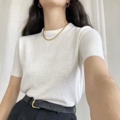 定番人気 ポロラルフローレン 半袖 ニット ホワイト ポニー XSのサムネイル