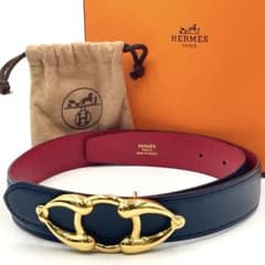 【希少・美品】HERMES エルメス ホースビット リバーシブルベルト ゴールド 希少・美品】HERMES エルメス ホースビット リバーシブルベルト