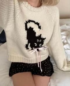 エピヌ epine 猫　ニットのサムネイル